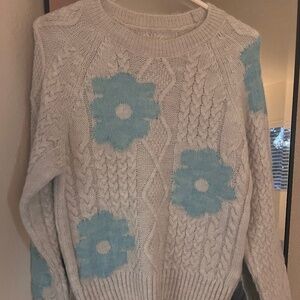 NWT Anthropologie flower sweater